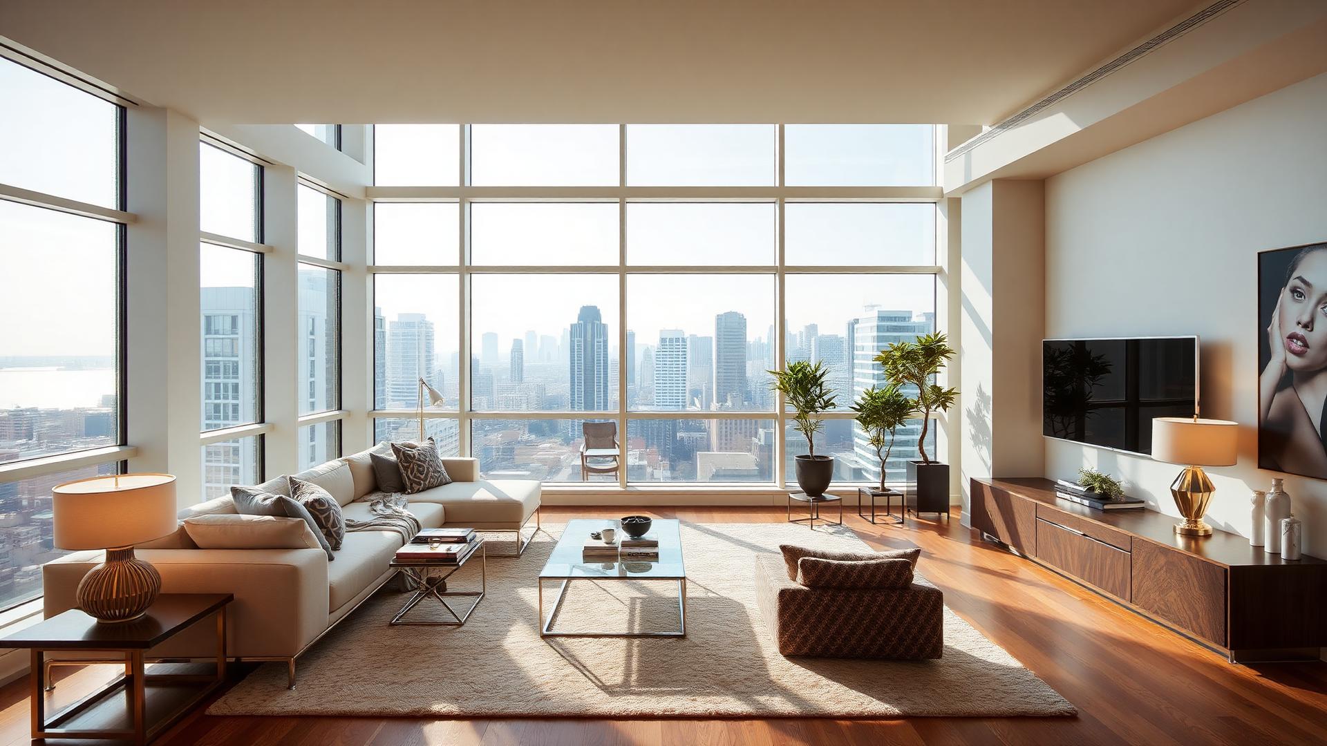 Interior de apartamento luxuoso